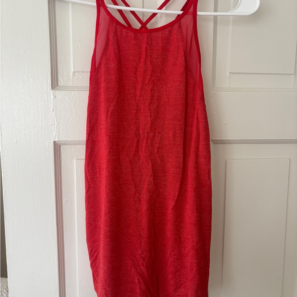Lululemon Red Workout Tank Top